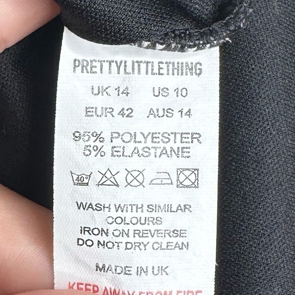 Prettylittlething Lilac Mixed Print Mesh Ruched Strappy Bodycon Dress size 10 - Picture 10 of 11